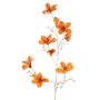 Branche décorative de bauhinia en velours GAZERA, orange-doré, 115 cm