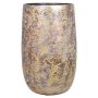 Vase en céramique au style rétro MAGO, aspect balayage, or, 30cm, Ø19cm