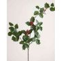 Plante artificielle branche de houx YUKARI avec baies, vert, 100cm