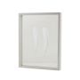 Cadre double vitre en bois NIELAS, blanc, 35x27,5x5cm