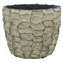 Cache-pot en céramique SILVAM texturé, gris foncé, 10,5cm, Ø12,5cm