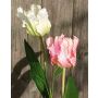 Tulipe perroquet en tissu KALISTA, rose, 60cm