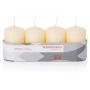Bougies cylindriques pour couronne de l'Avent JENARO, lot de 4, couleur biscuit, 8 cm, Ø 5 cm, 18 h - Fabriquées en Allemagne