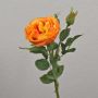Rose cent-feuilles artificielle OLIVERA, orange, 30cm, Ø9cm