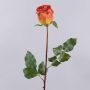 Rose artificielle OPHELIE, orange-jaune, 85cm, Ø7cm