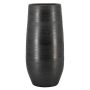 Grand Vase en céramique VINKAS veiné, noir, 70cm, Ø32cm