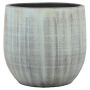 Pot en céramique DELTA à cannelures, bleu clair-gris, 30cm, Ø32cm