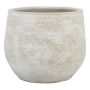 Cache-pot en ciment ASIALY veiné, gris clair, 31cm, Ø36cm