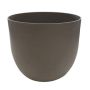 Pot à plantes rond ANOUCK en plastique recyclé, taupe, 32,5cm, Ø39cm