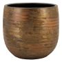 Pot en céramique RODYN à cannelures, dégradé, doré, 45cm, Ø49cm