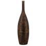 Vase en céramique Bouteille déco RODYN à cannelures, dégradé, doré, 100cm, Ø26cm