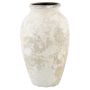 Vase en céramique SENTIF texturé, blanc antique, 50cm, Ø26cm