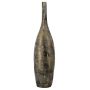 Vase en céramique Bouteille déco RODYN à cannelures, dégradé, brun, 120cm, Ø29cm