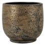 Pot en céramique YELAN veiné, brun-doré, 45cm, Ø49cm