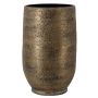 Vase en céramique YELAN veiné, brun-doré, 50cm, Ø32cm