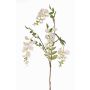 Branche de glycine en tissu SOULA avec fleurs, blanc, 80cm, Ø7-8cm