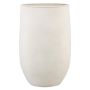 Vase SOLIM, à motif relief, céramique, blanc, 40cm, Ø26cm