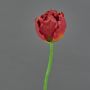 Tulipe perroquet artificielle LAARA, rouge-orange, 25cm, Ø7cm