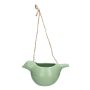 Suspension en forme d'oiseau SAREEN en dolomite, vert jade, 15,5 x 8,3 x 7,5 cm
