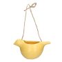 Suspension en forme d'oiseau SAREEN en dolomite, jaune, 21,1 x 11,7 x 10,5 cm