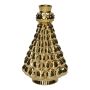 Bouteille déco Sapin BRIXON, pois motif, céramique, doré-métallisé, 20,3cm, Ø12,5cm