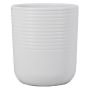 Vase à fleurs KAVEX à cannelures, céramique, blanc-mat, 15,5cm, Ø13,5cm