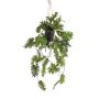 Panier suspendu avec Philodendron selloum artificiel URCO, pot décoratif, 80cm