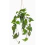 Panier suspendu avec Philodendron scandens artificiel URCO, pot décoratif, 80cm