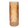 Vase à fleurs en verre YAINAL à motifs, orange-transparent, 30cm, Ø12cm