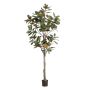 Magnolia Yulan artificiel BELLITA, tronc artificiel, vert-olive, 210cm