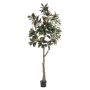 Magnolia Yulan artificiel BELLITA, tronc artificiel, vert-olive, 240cm