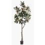 Magnolia Yulan artificiel BELLITA, tronc artificiel, vert-olive, 240cm