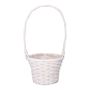 Panier à fleurs BARONIKA avec poignées, osier, blanc, 54 cm, Ø 30 cm
