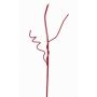 Branche de saule tortueux artificiel, AZMIDI, rouge laqué, 95cm
