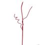 Branche de saule tortueux artificiel, AZMIDI, rouge laqué, 95cm