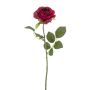 Rose artificiel BRUNETTE, rose fuchsia, 70cm, Ø11cm