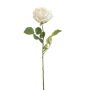 Rose artificiel BRUNETTE, blanc, 70cm, Ø11cm
