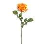Rose artificiel BRUNETTE, orange, 70cm, Ø11cm