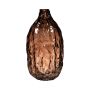 Vase bouteille CLIFFORD veiné, Verre, brun-transparent, 22cm, Ø11,3cm
