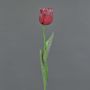Tulipe artificielle PILVI, givré, rouge, 65cm, Ø5cm