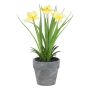 Fleur artificielle Narcisse ZORKLEM en pot décoratif, jaune, 18cm