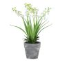 Fleur artificielle Muguet ZORKLEM en pot décoratif, blanc, 22cm
