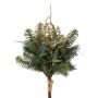 Botte d'eucalyptus et de sapin décorative RAVOL avec des baies, vert-or, 45cm