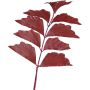 Feuille de palmier en plastique, palmier à queue de poisson MANDEW, rouge rubis, 80 cm