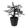 Arbre artificiel hêtre BONKA, sans feuilles, pot décoratif, noir, 24 cm