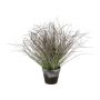 Herbe artificielle Pennisetum PONZA en pot décoratif, givré, blanc-vert, 45cm