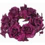 Anneau de bougie en tissu INGA, rose, hortensia, violet, Ø15cm