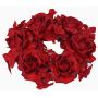 Anneau de bougie en tissu INGA, rose, hortensia, rouge, Ø15cm