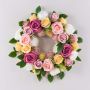 Couronne de roses artificielles WOPUNY, multicolore, Ø 55 cm