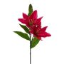 Branche artificielle Lys tigré DERVEN, rose fuchsia, 65cm
